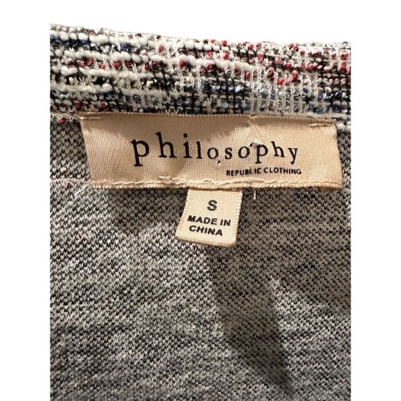 Philosophy Women's Tweed Blazer Size S‎ Multicolor Casual Jacket - Picture 3 of 6